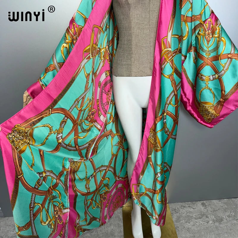 Fashion Kimono Kaftan - Beach Wear Evening Abaya Party Dress