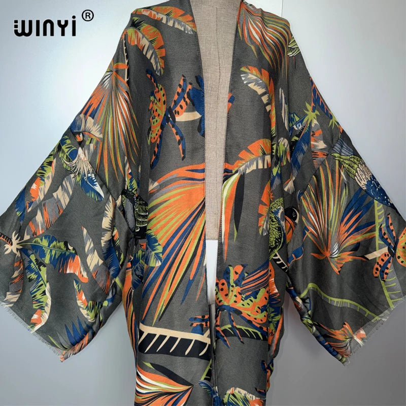 Bohemian Kimono Fashion Kaftan - Boho Abaya Beach Cover Up