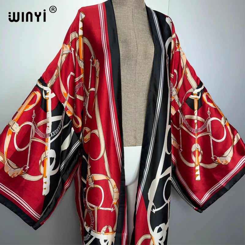 Boho Kimono Maxi - Beach Cover Up Holiday Abaya Kaftan
