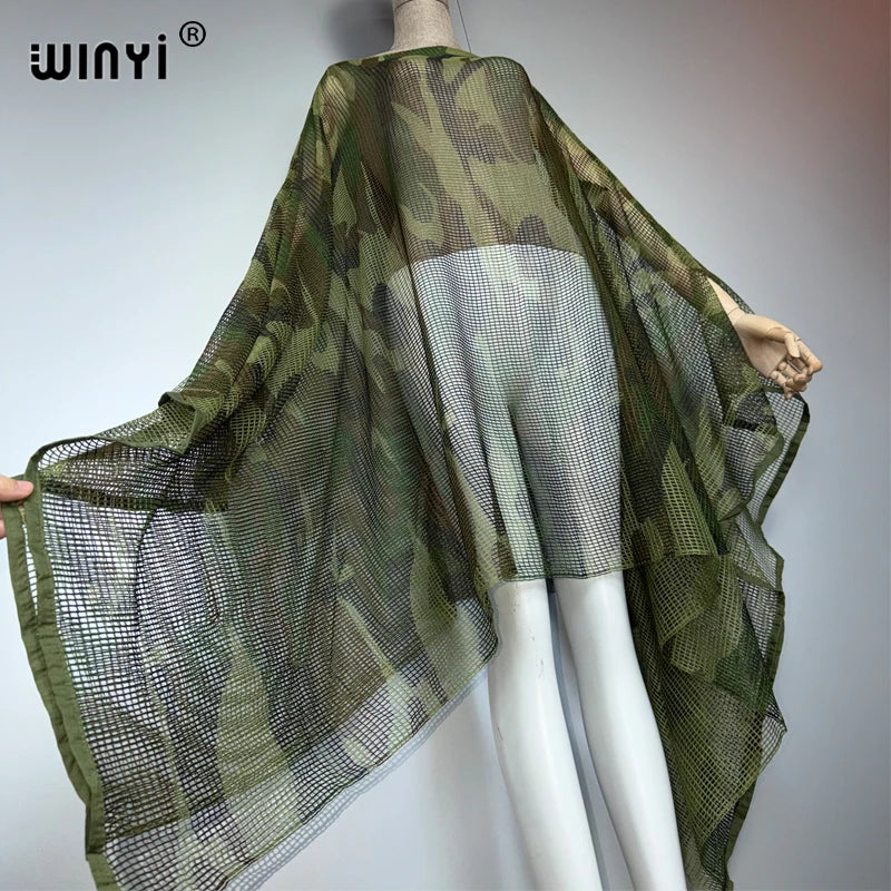 Perspective Dress Beachwear - Africa Lady Kaftan Beach Cover Up