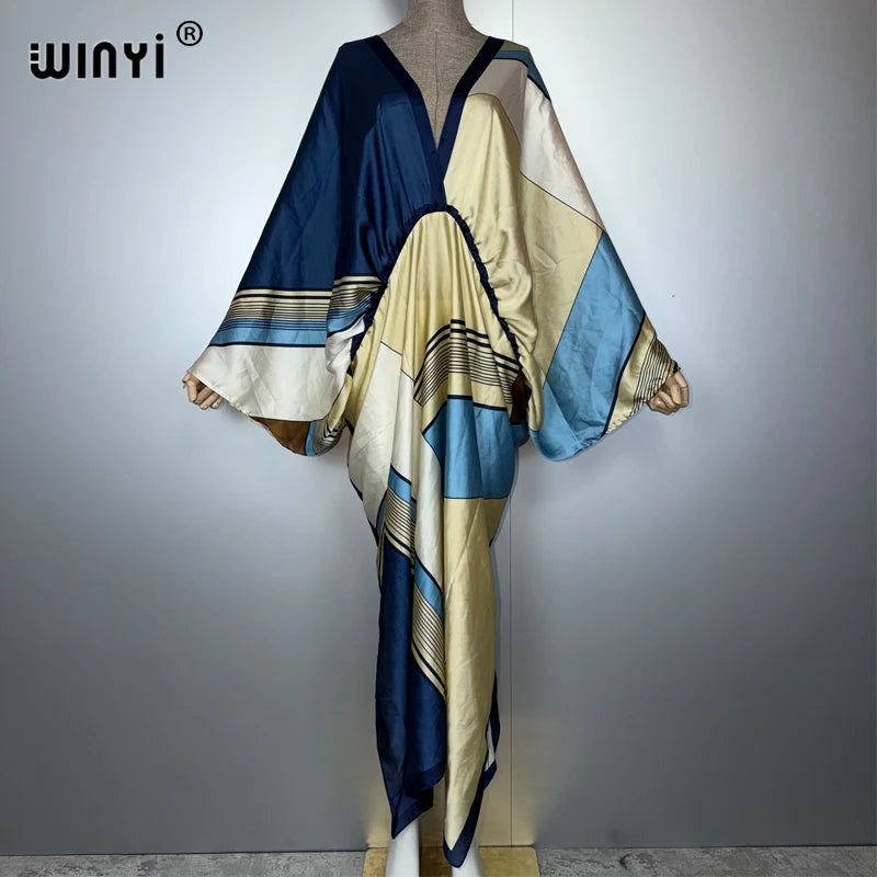 Boho Maxi Dress - Muslim Abaya Beach Cover Up Kaftan