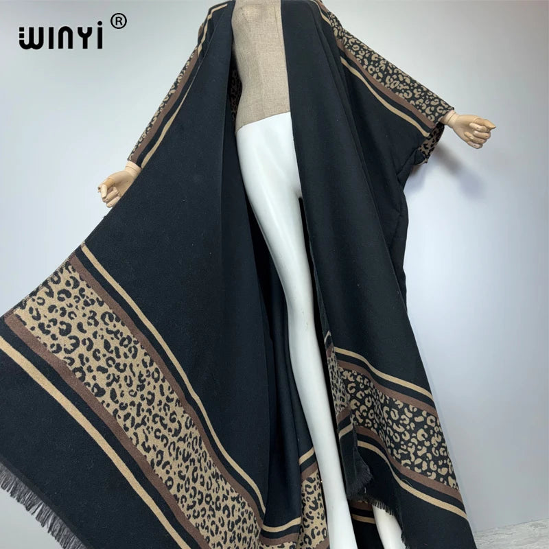 Africa Retro Cardigan - Warm Kimono Poncho Abaya Dress