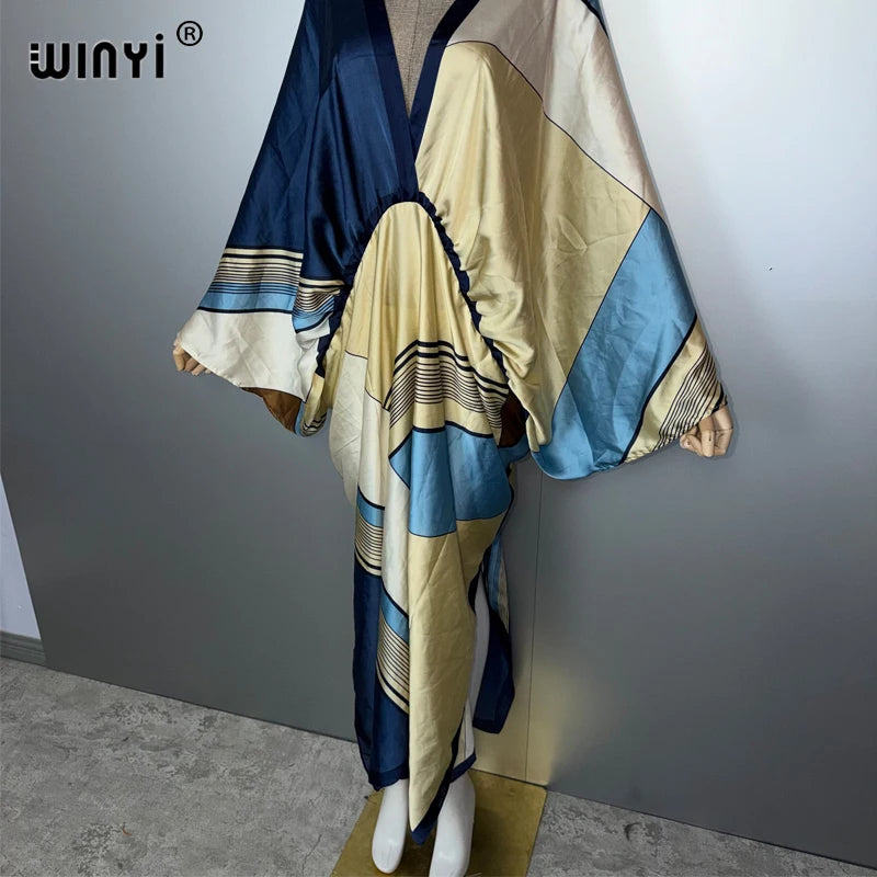 Boho Maxi Dress - Muslim Abaya Beach Cover Up Kaftan