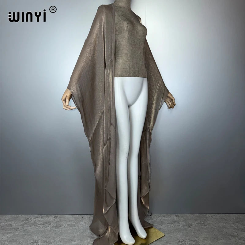 Kimono Monocolour Kaftan - Beach Wear Holiday Cover Up Abaya