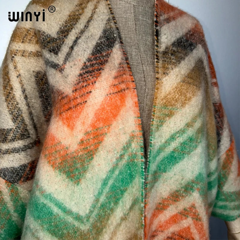 Catwalk Coat Print Tassel - Luxury Long Warm Kimono Kaftan