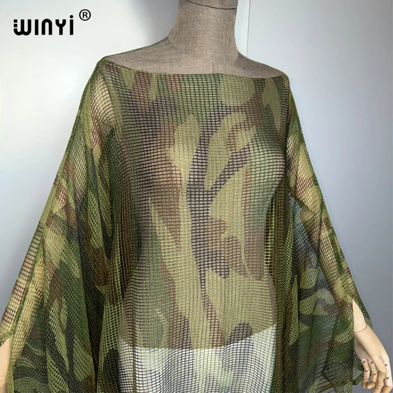 Perspective Dress Beachwear - Africa Lady Kaftan Beach Cover Up
