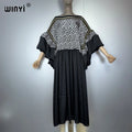 Bubble Sleeve Pleated Dress - Beach Cover Up Holiday Party Dress