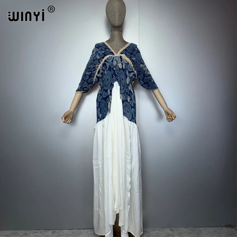Pleated Elastic Slim Dress - Holiday Beach Fashion Kaftan