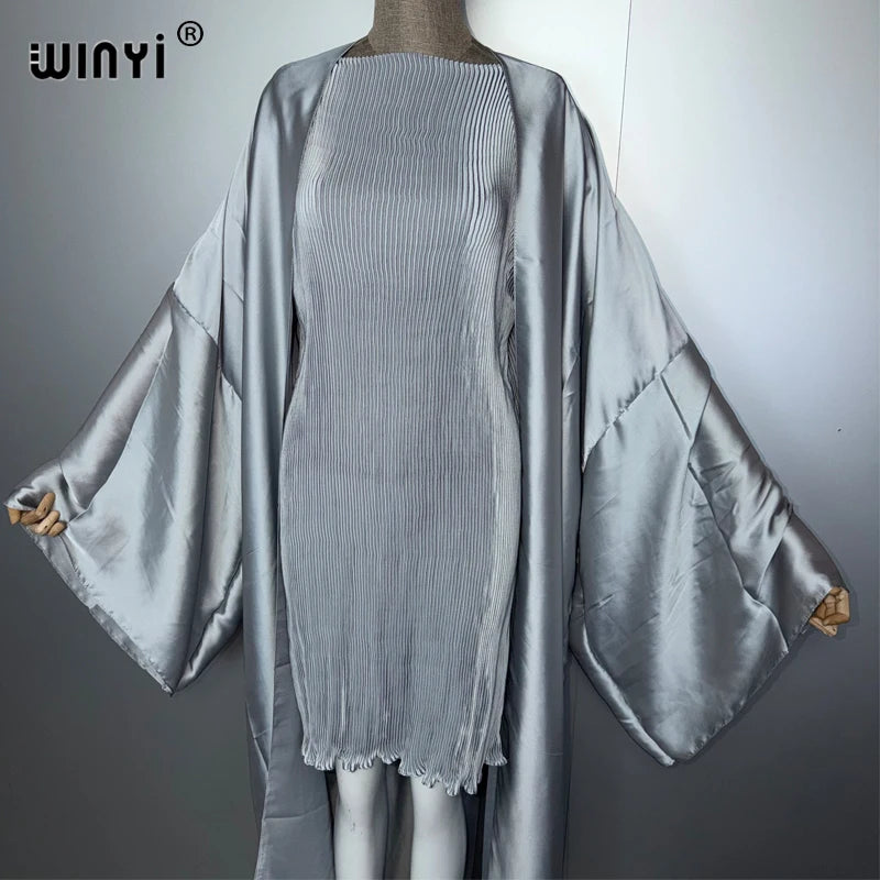 Beach Long Dress Two-Piece Suit - Bohemian Maxi Vacation Kimono
