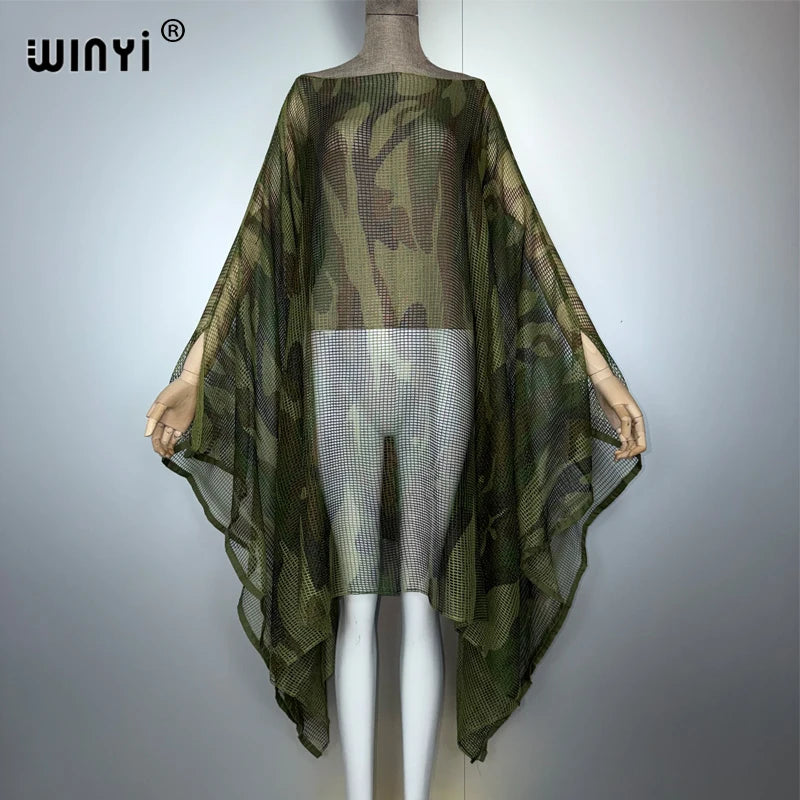 Perspective Dress Beachwear - Africa Lady Kaftan Beach Cover Up