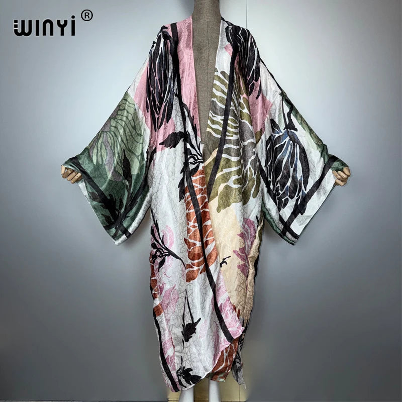 Africa Elegant Kimono Long Dress - Beach Cardigan Maxi Coat