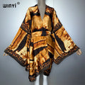 Kimono Beach Cover Up - Boho Cardigan with Self Belt