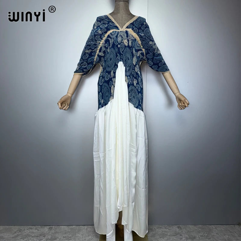 Pleated Elastic Slim Dress - Holiday Beach Fashion Kaftan