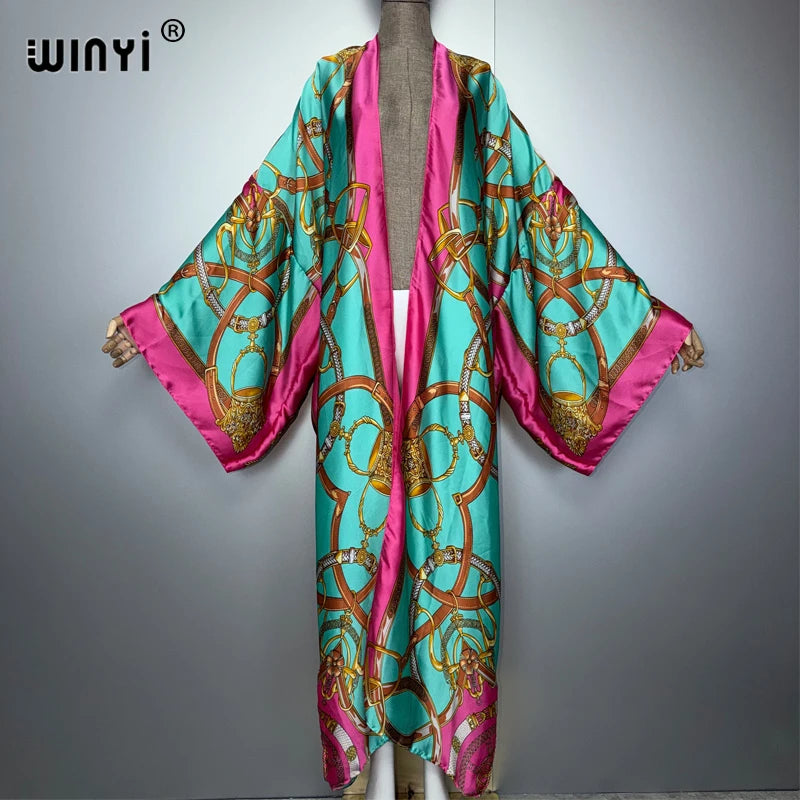 Fashion Kimono Kaftan - Beach Wear Evening Abaya Party Dress