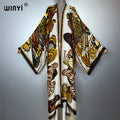 Africa Fashion Kimono Maxi Dress - Boho Print Cardigan