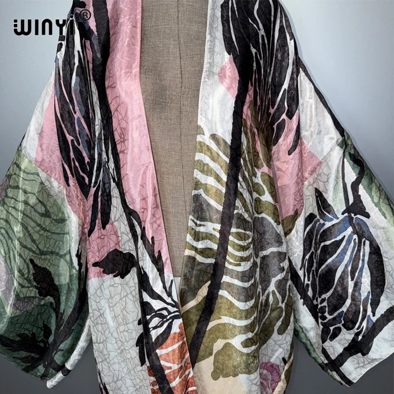 Africa Elegant Kimono Long Dress - Beach Cardigan Maxi Coat