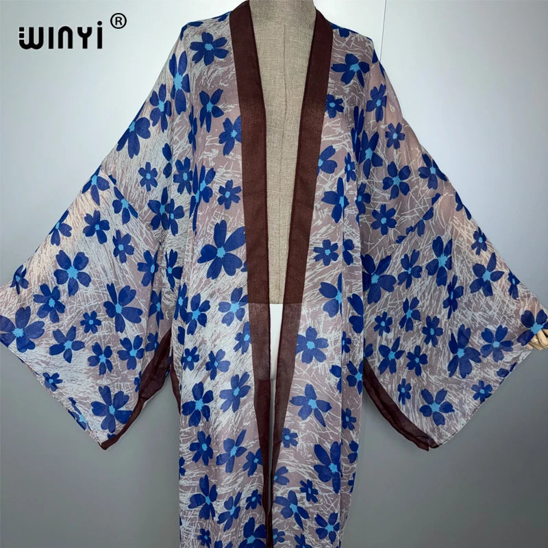 Bohemian Kimono Holiday Kaftan - Boho Abaya Beach Cover Up