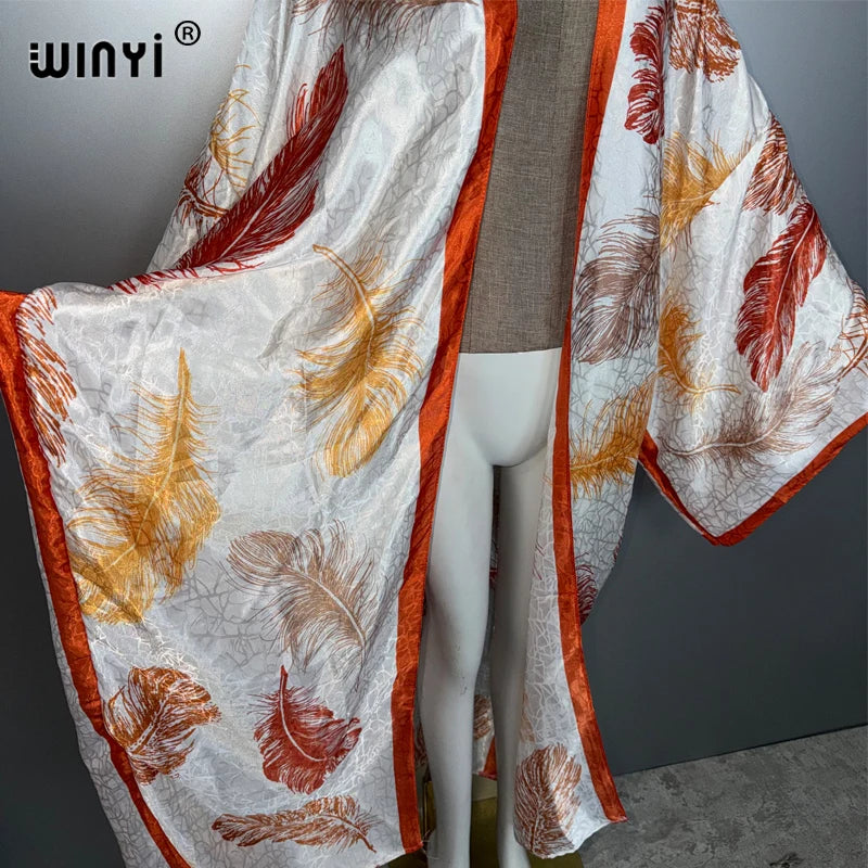 Africa New Print Kimono - Long Beach Cardigan Maxi Coat