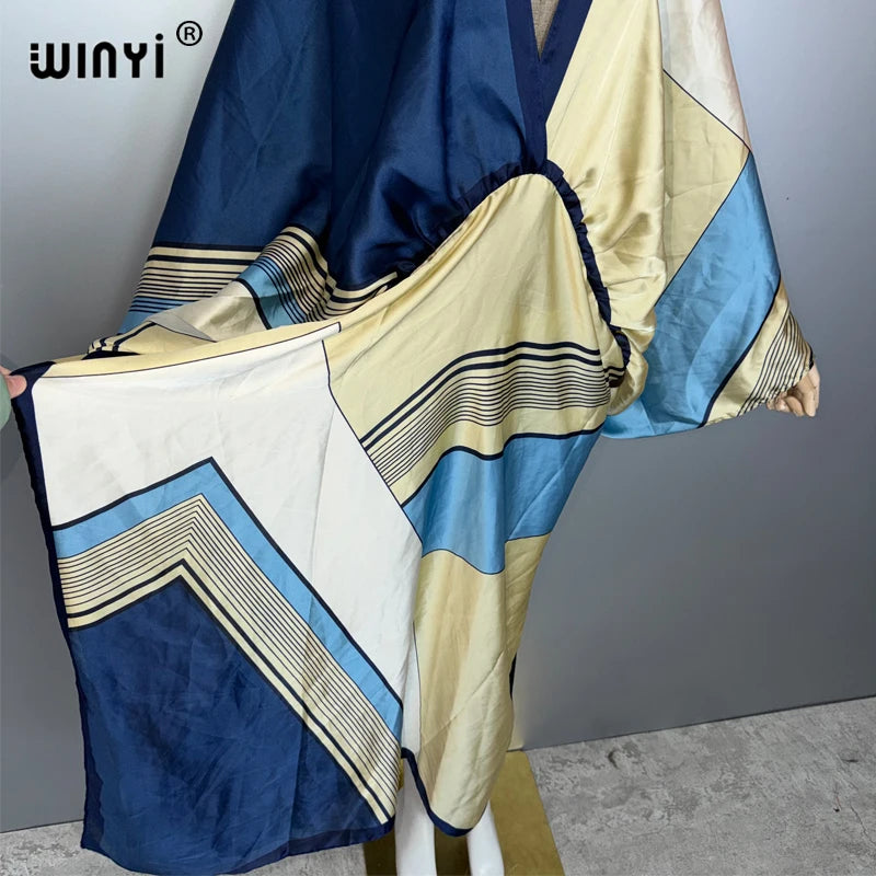 Boho Maxi Dress - Muslim Abaya Beach Cover Up Kaftan