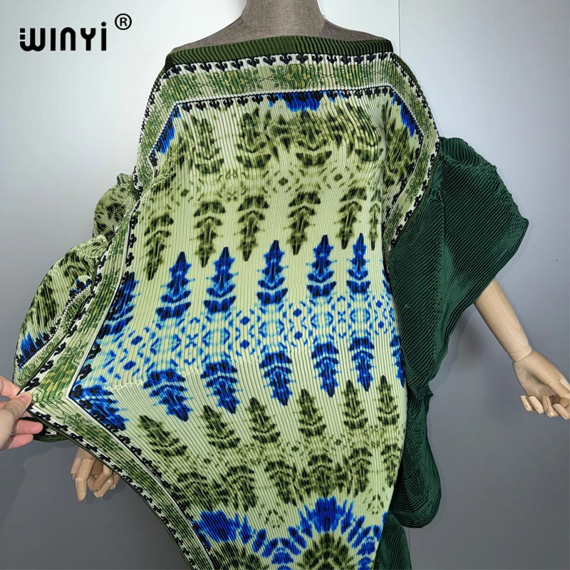 WINYI spring new Elastic slim dress Irregular sleeve dress boho robe Femme Vestidos holiday evening dress abaya fashion kaftan