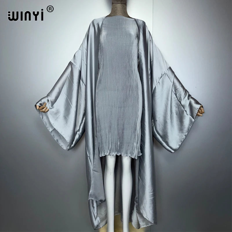 Beach Long Dress Two-Piece Suit - Bohemian Maxi Vacation Kimono