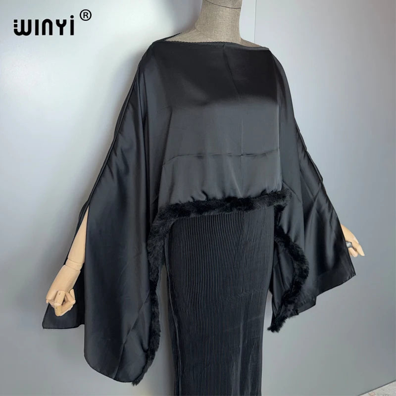 Elastic Slim Pleated Dress - Beach Wear Holiday Kaftan Abaya