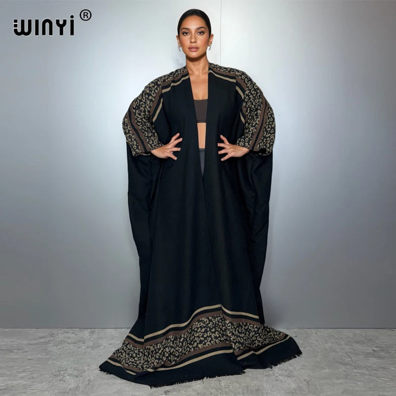 Africa Retro Cardigan - Warm Kimono Poncho Abaya Dress