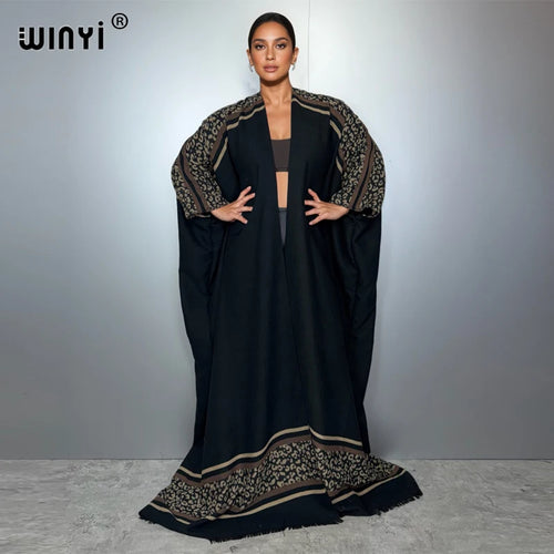 Africa Retro Cardigan - Warm Kimono Poncho Abaya Dress