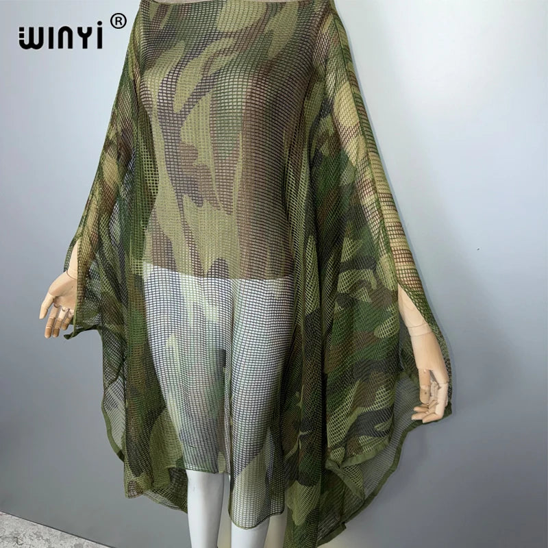 Perspective Dress Beachwear - Africa Lady Kaftan Beach Cover Up