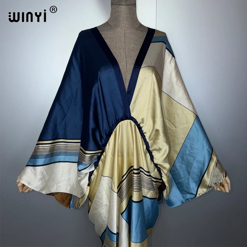Boho Maxi Dress - Muslim Abaya Beach Cover Up Kaftan
