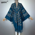 Winter Tassel Embroidery Coat - Thick Warm Kimono Cardigan