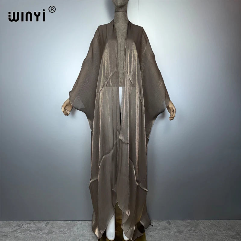 Kimono Monocolour Kaftan - Beach Wear Holiday Cover Up Abaya