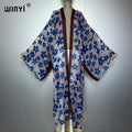 Bohemian Kimono Holiday Kaftan - Boho Abaya Beach Cover Up