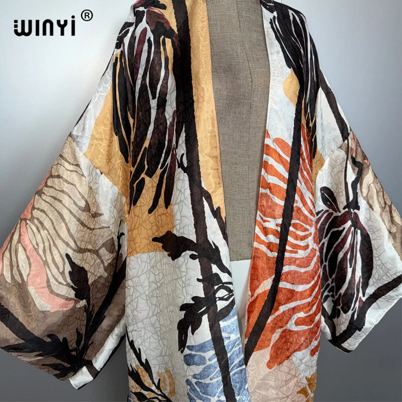 Africa Elegant Kimono Long Dress - Beach Cardigan Maxi Coat