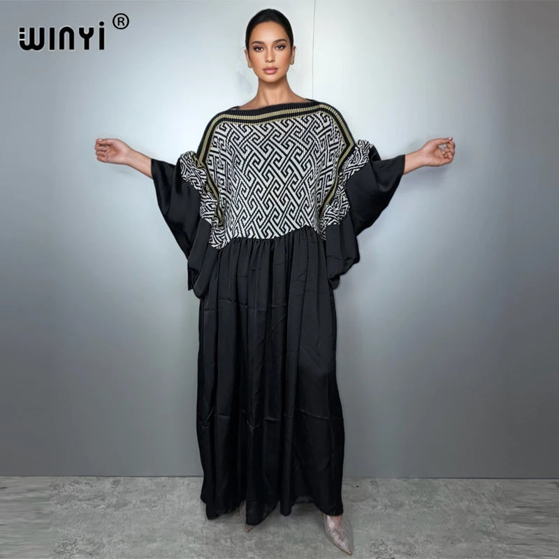 Bubble Sleeve Pleated Dress - Beach Cover Up Holiday Party Dress