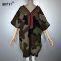 Camouflage African Poncho - Warm Cape Shawl Abaya