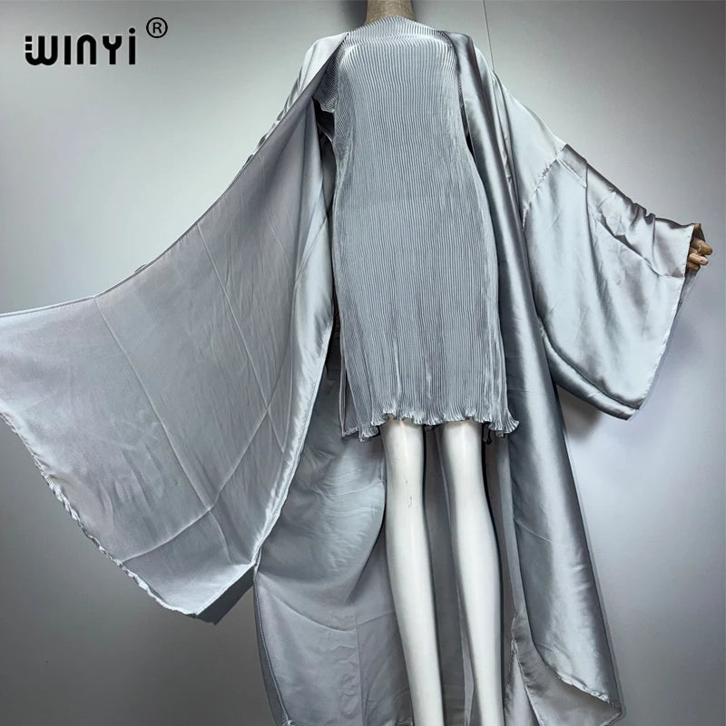 Beach Long Dress Two-Piece Suit - Bohemian Maxi Vacation Kimono