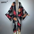 Africa New Print Kimono - Long Beach Cardigan Maxi Coat