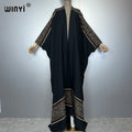 Africa Retro Cardigan - Warm Kimono Poncho Abaya Dress