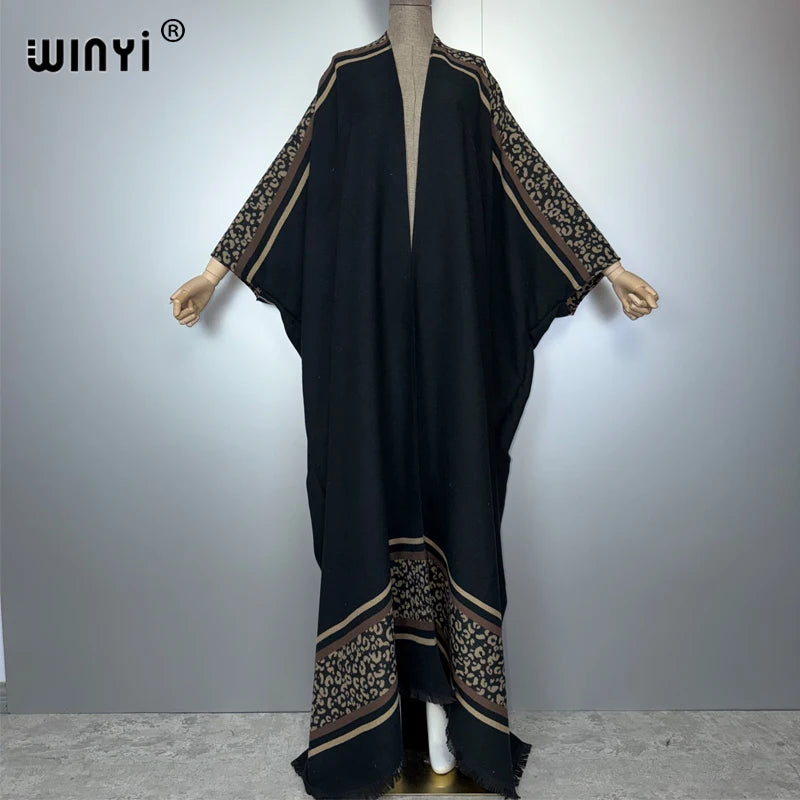 Africa Retro Cardigan - Warm Kimono Poncho Abaya Dress